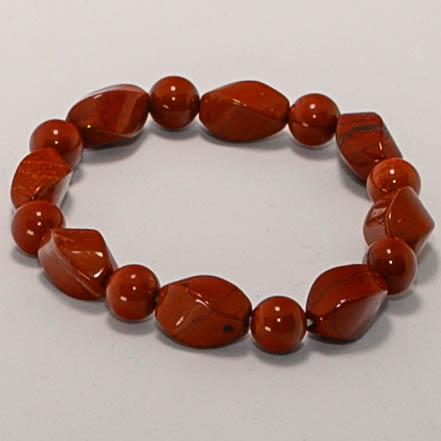 JASPIS rot Armband, ovale und runde Steine