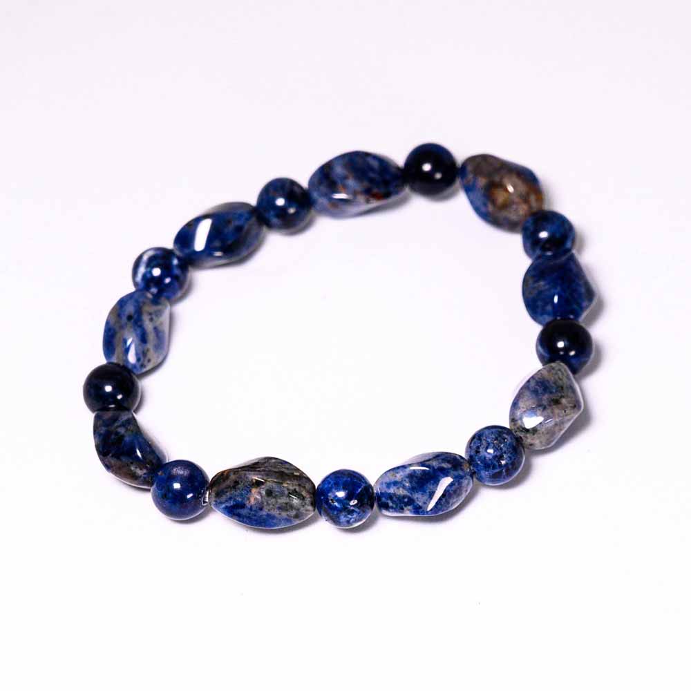 SODALITH Armband, ovale und runde Steine