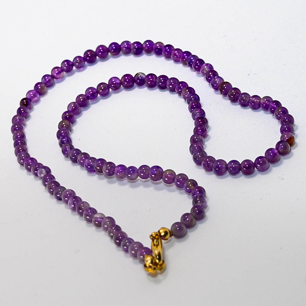 AMETHYST Kette, runde Steine