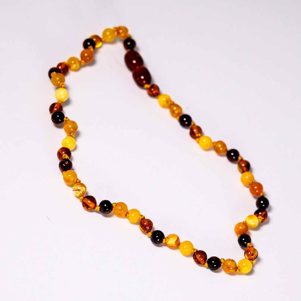 BERNSTEIN Kette, runde Steine